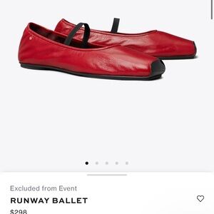 Red Tory Burch runaway ballet flats size 8